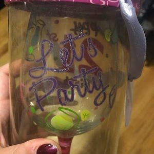 21 birthday wine glass